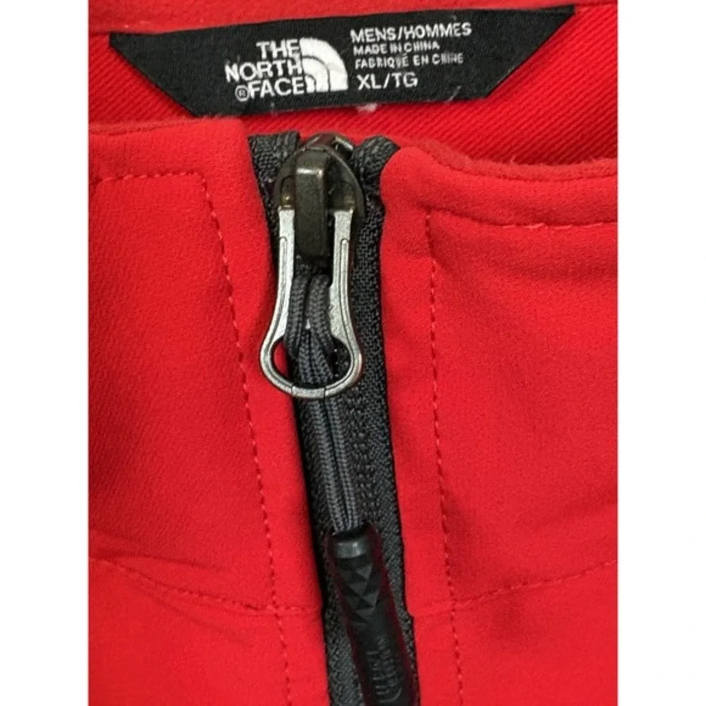 The North Face Mens XL Red Grey Soft Shell‎ Jacket Full Zip Outdoor Adventure